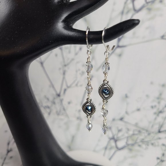 Evil Eye Earrings - Picture 3 of 3